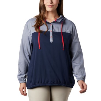 Columbia Ženske Majice S Kapuljačom - Tamiami Plus Size Tamnoplave Crvene | UZWF-96834